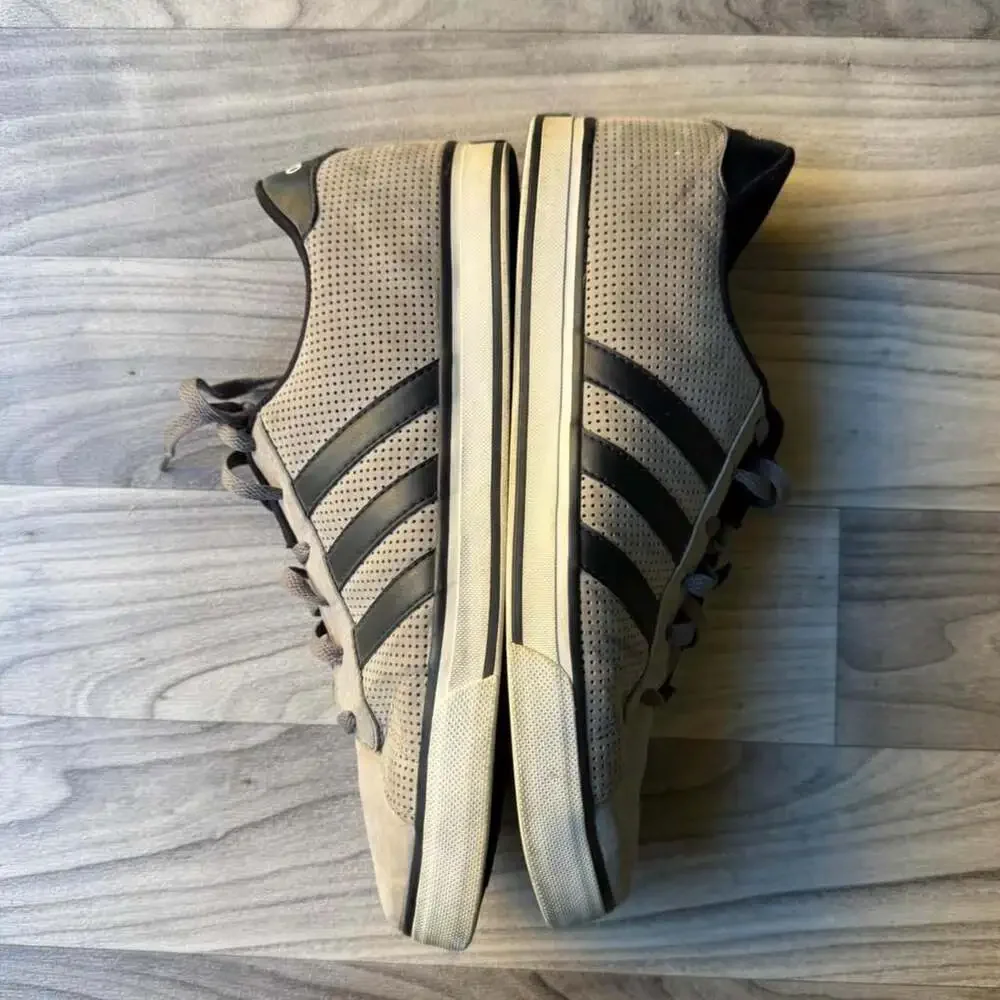 Adidas Neo G31795 Grey Perforated Sneakers Size 11.5